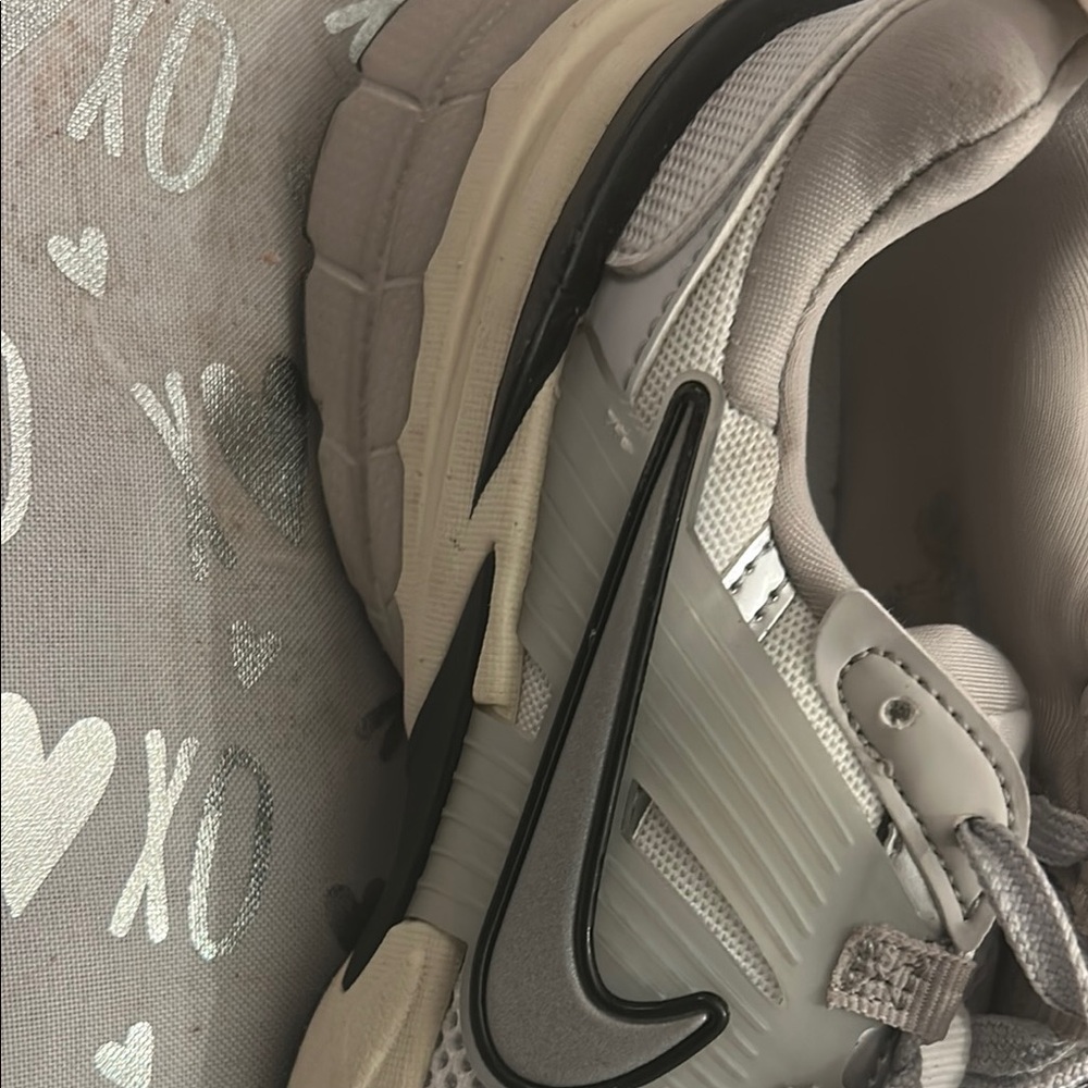 Nike white with Gray Athletic Sneakers - Picture 2 of 7